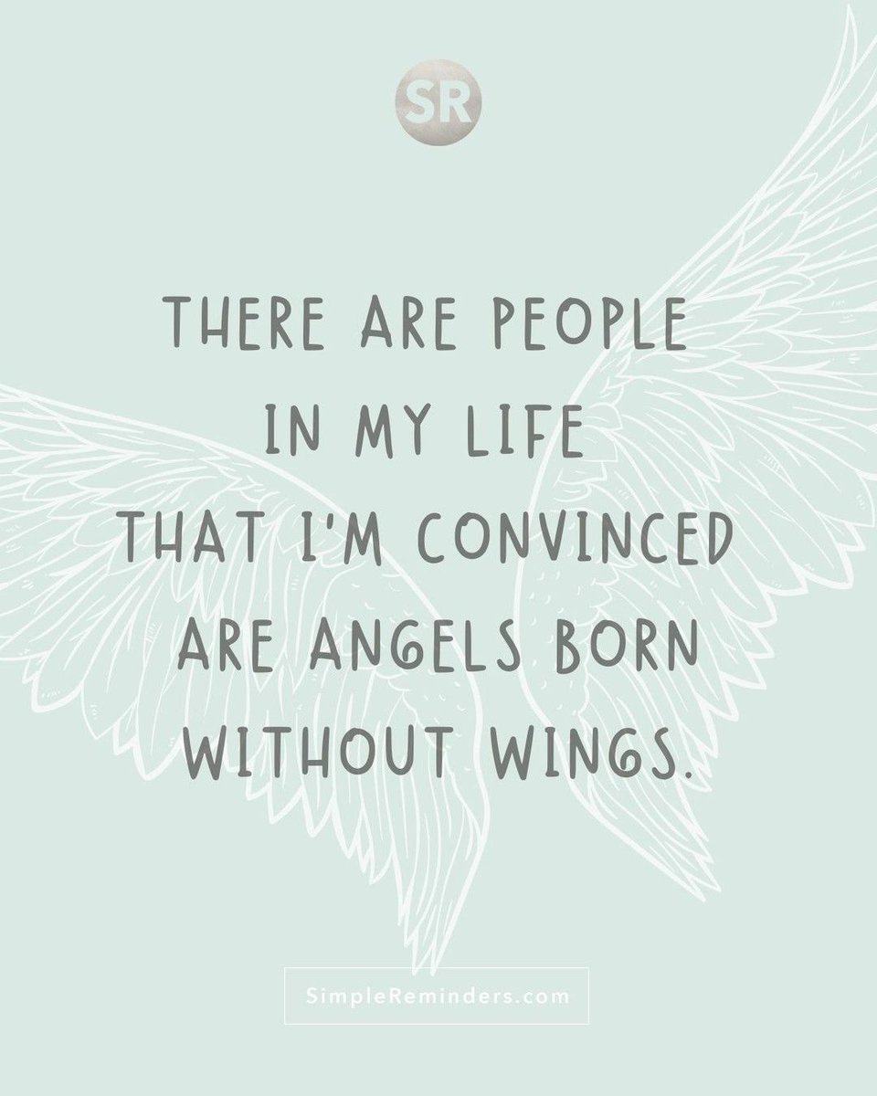 Simple Reminders (@simplereminders) on Twitter photo There are people in my life that I'm convinced are angels born without wings.
<a href="/GoMcGillMedia/">McGill Media</a> <a href="/JenniMcGill_/">Jenni Young McGill</a> <a href="/BryantMcGill/">Bryant McGill</a>
#SimpleReminders #quotes #selfhelp #life #angels #friends #family #support #care #love #heroes There are people in my life that I'm convinced are angels born without wings.
<a href="/GoMcGillMedia/">McGill Media</a> <a href="/JenniMcGill_/">Jenni Young McGill</a> <a href="/BryantMcGill/">Bryant McGill</a>
#SimpleReminders #quotes #selfhelp #life #angels #friends #family #support #care #love #heroes