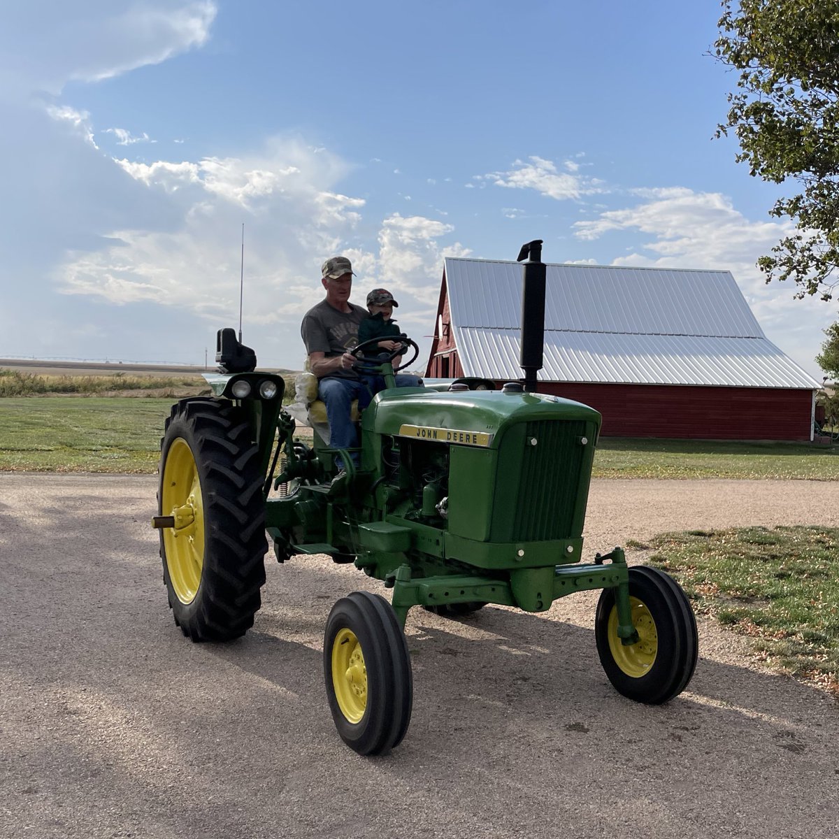 Trevor’s first tractor ride with Pop! 🚜 #popsnewtoy #TrevorBrice
