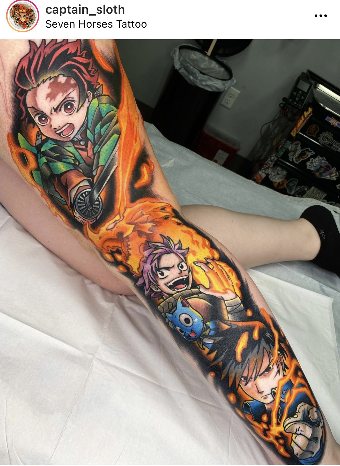 Txttooing  Anime tattoo sleeve in progress mushuttt   Facebook
