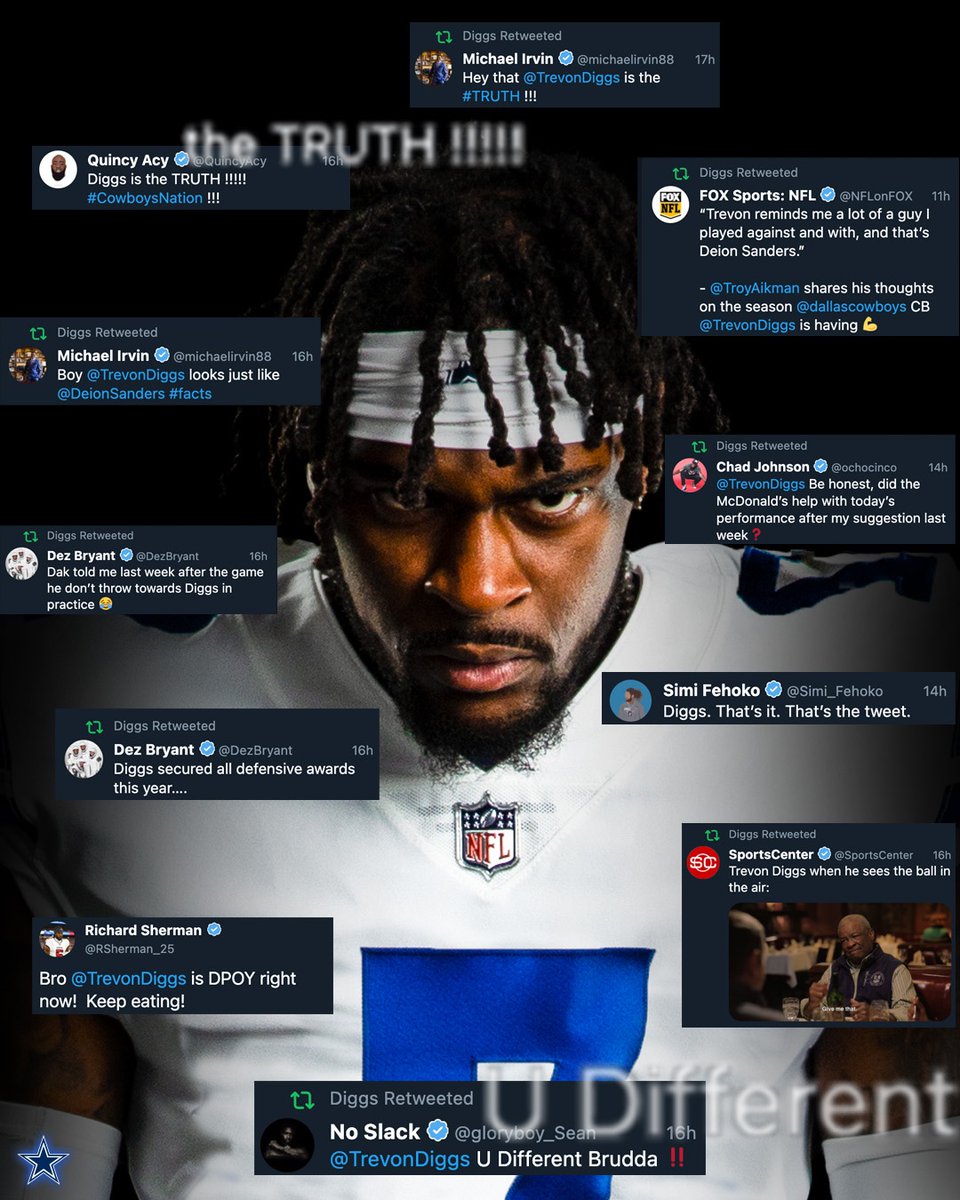 dallascowboys's tweet photo. Keep them talkin', @TrevonDiggs 😤

#DallasCowboys https://t.co/JaOc6K8Tq4