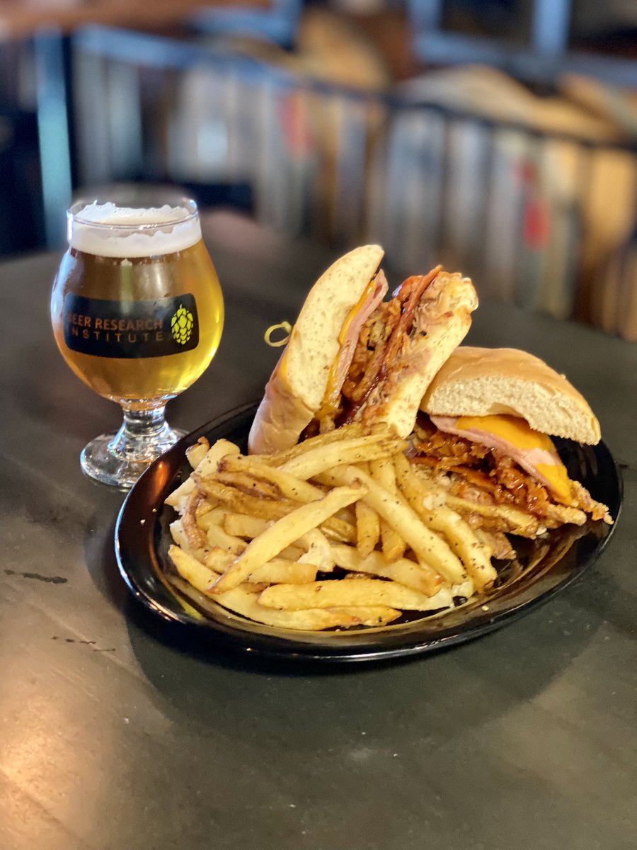 Straight from Romey's Sandwich Bar's brand new menu we've got 3 Little Pigs. 

This piggy feast is loaded up with pulled pork, thick-cut bacon, and pit ham! Finished with cheddar cheese, BBQ sauce, and some gorgeous crispy onions. Just $15 &amp; available today until Monday 10/18.