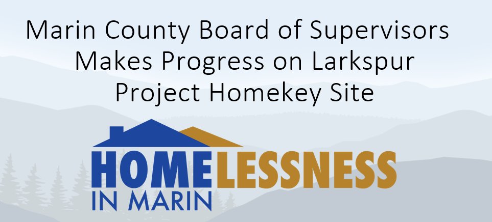 Damon_Connolly's tweet image. Marin County BOS voted today to apply for funding to buy a #ProjectHomekey site in @cityoflarkspur. The site will create 43 new units of permanent supportive housing. We can end chronic homelessness in #Marin. 
@rittercenter @HomewrdBndMarin @CmtyActionMarin @maringov @MarinHHS