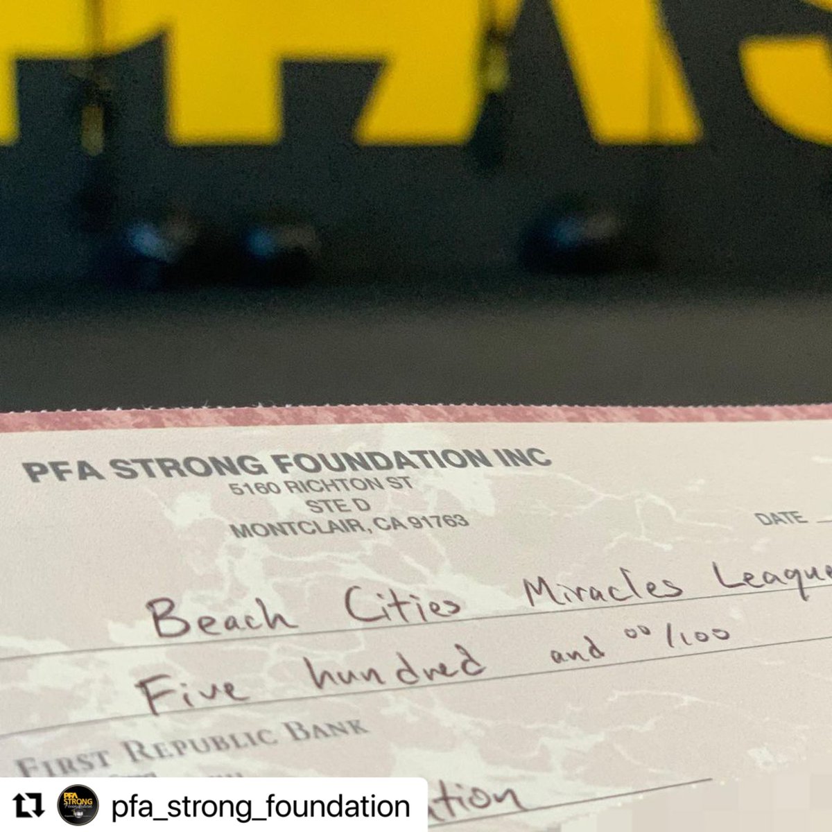 The PFA Strong Foundation and <a href="/PFAbaseball/">Simple Pitching</a> are super excited to make our first donation to @LBLLChallenger this is a very amazing and special baseball program 💪🙌 Thank you to all the #PFAfamilies that have donated 💪💪💪💪💪💪 #PFAstrong