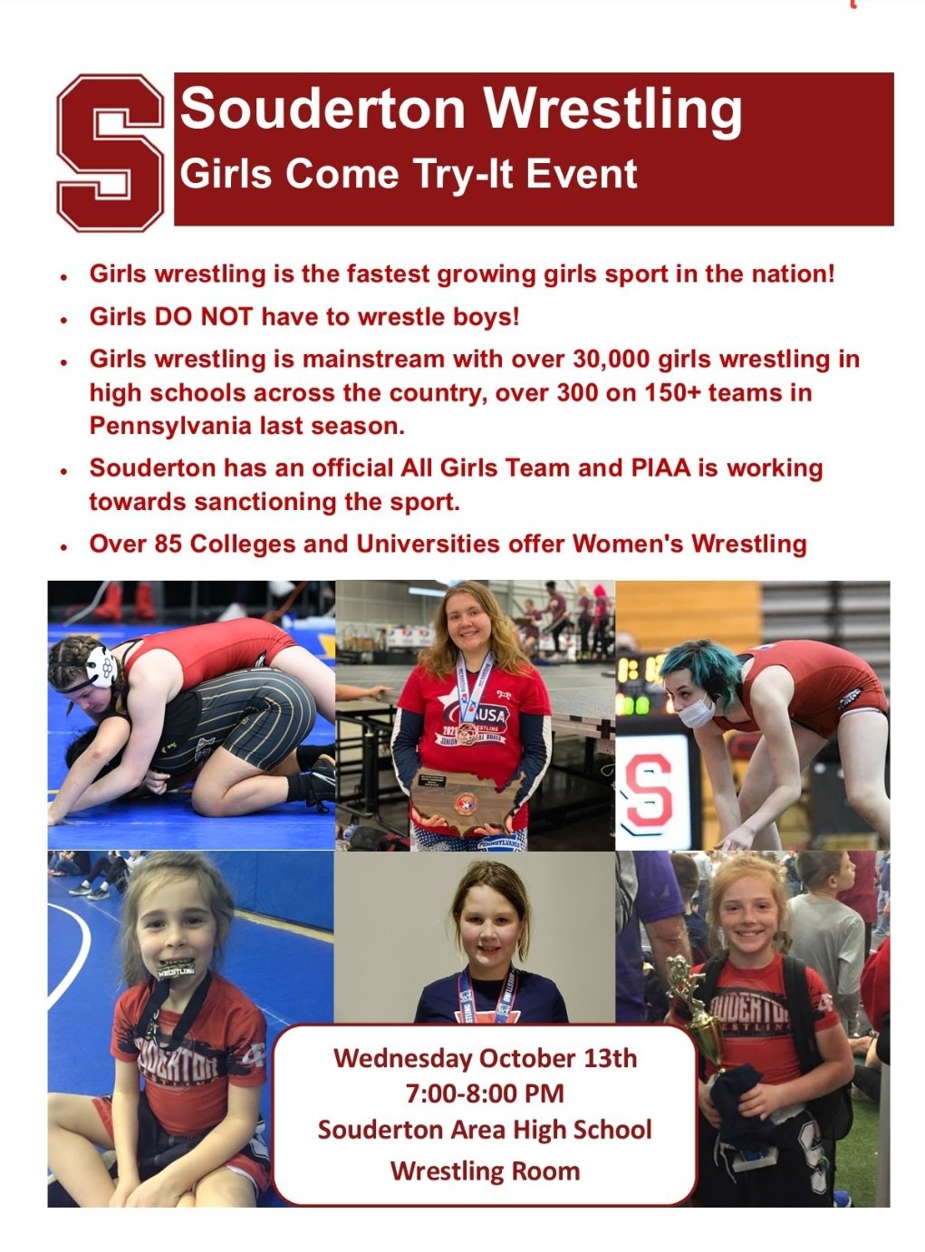 Souderton Wrestling on Twitter "Ladies... Come give it a try tomorrow
