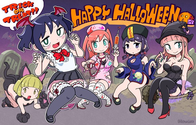 #わたモテ #watamote
ハロウィン絵 再掲
(2020/2019) 