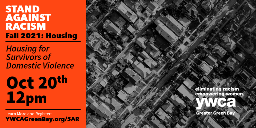 Stand Against Racism next week connects with Week Without Violence as our panelists discuss how housing affects victims of domestic violence. 

Find more information about our Fall series on housing and register: YWCAGreenBay.org/SAR
⁠
#StandAgainstRacism #WWV21