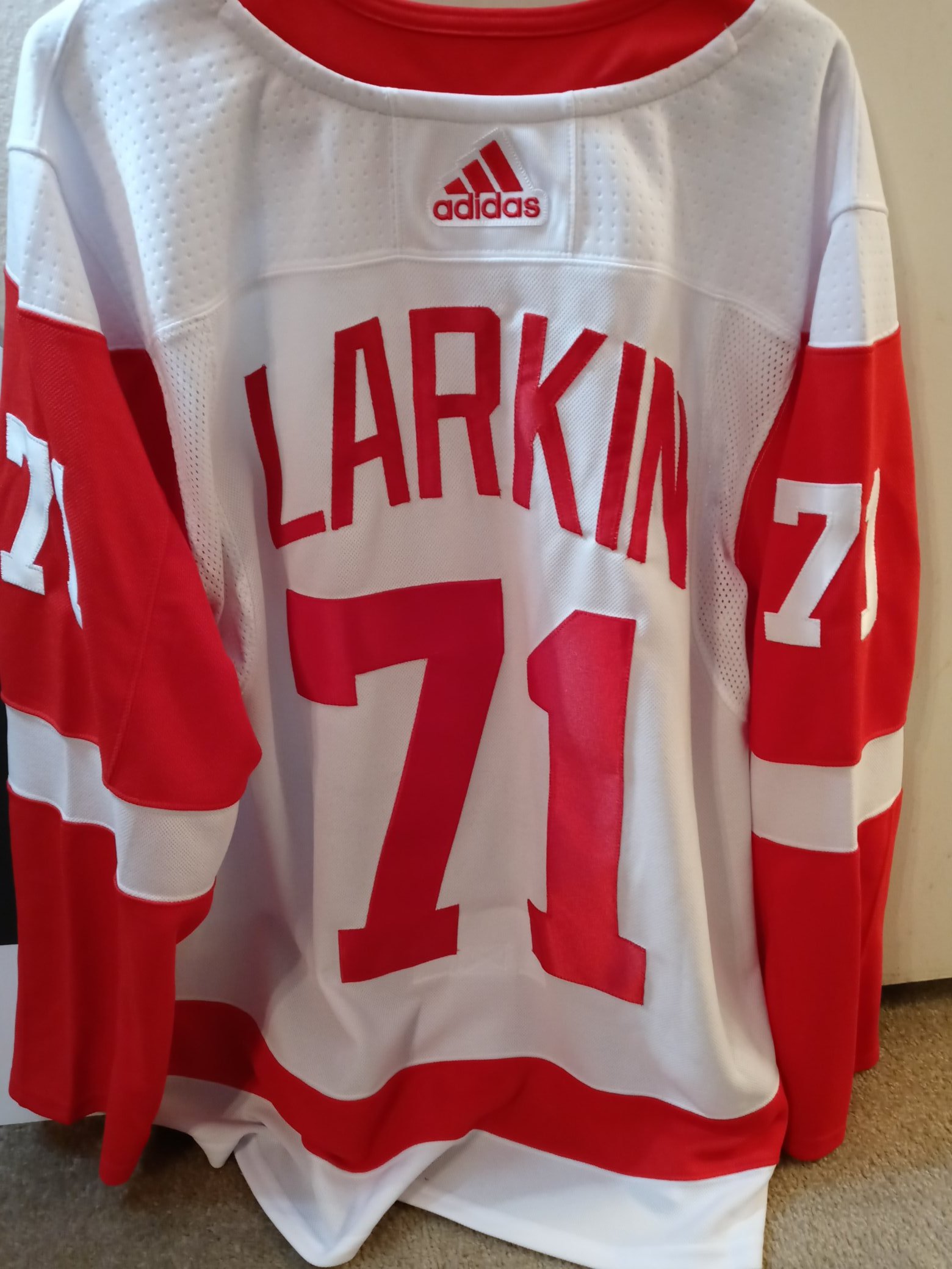 Dan Clynick on X: OMG! I just looked inside of my mailbox & look what  came! My new Dylan Larkin C Adidas Detroit Red Wings away jersey which now  provides me with