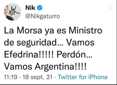 grobermeier's tweet photo. @FernandezAnibal Vos sos todo un caballero y nunca amenazaste a nadie, menos a este Nik, pero esto que hizo este Ni si merece un juicio por difamar y agraviar. https://t.co/liOQnaDZy9