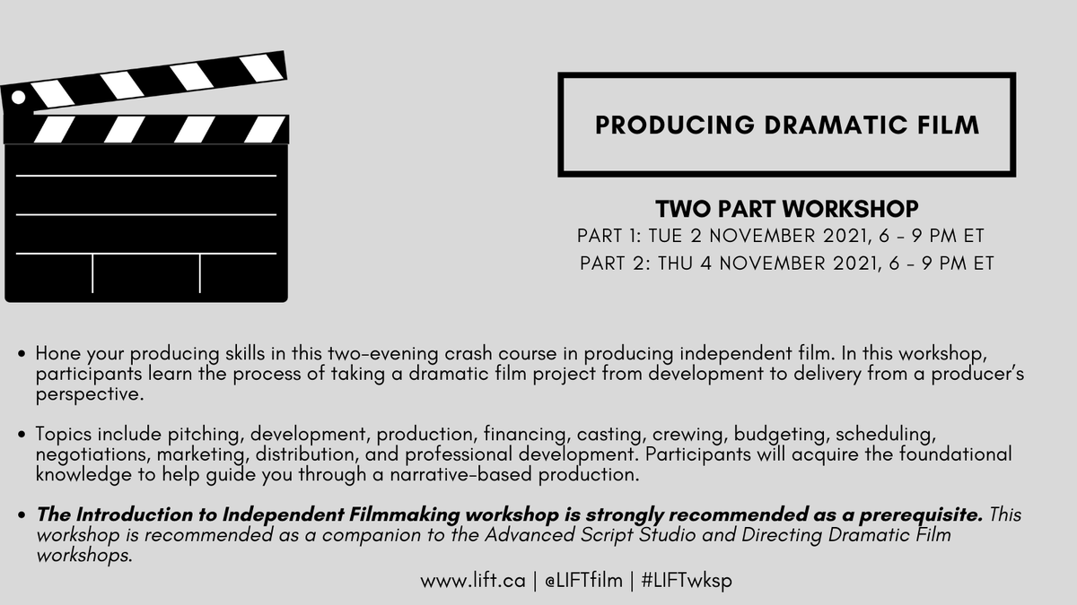 LIFTfilm's tweet photo. Check out our upcoming courses for the first week of November at #LIFTwksps. You can register here: https://t.co/YPPhBAkdpj

Enrolling in a LIFT workshop is one small way to keep LIFT and the Media Arts community going while we work towards a safe re-opening at full capacity. https://t.co/S6lISW46Z9