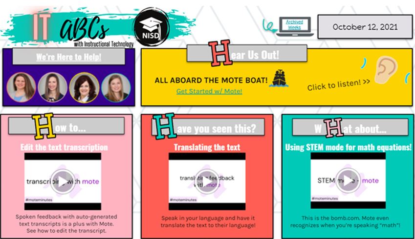 ReneEgle's tweet photo. No tricks, just TREATS in today's #ITABC's Check your inbox and get on the @justmoteHQ Translate, Transcribe & STEM Mode for math equations! Get Q2 for started just right!! π https://t.co/FOSEJYqpKp https://t.co/wFrXnqoz8Y