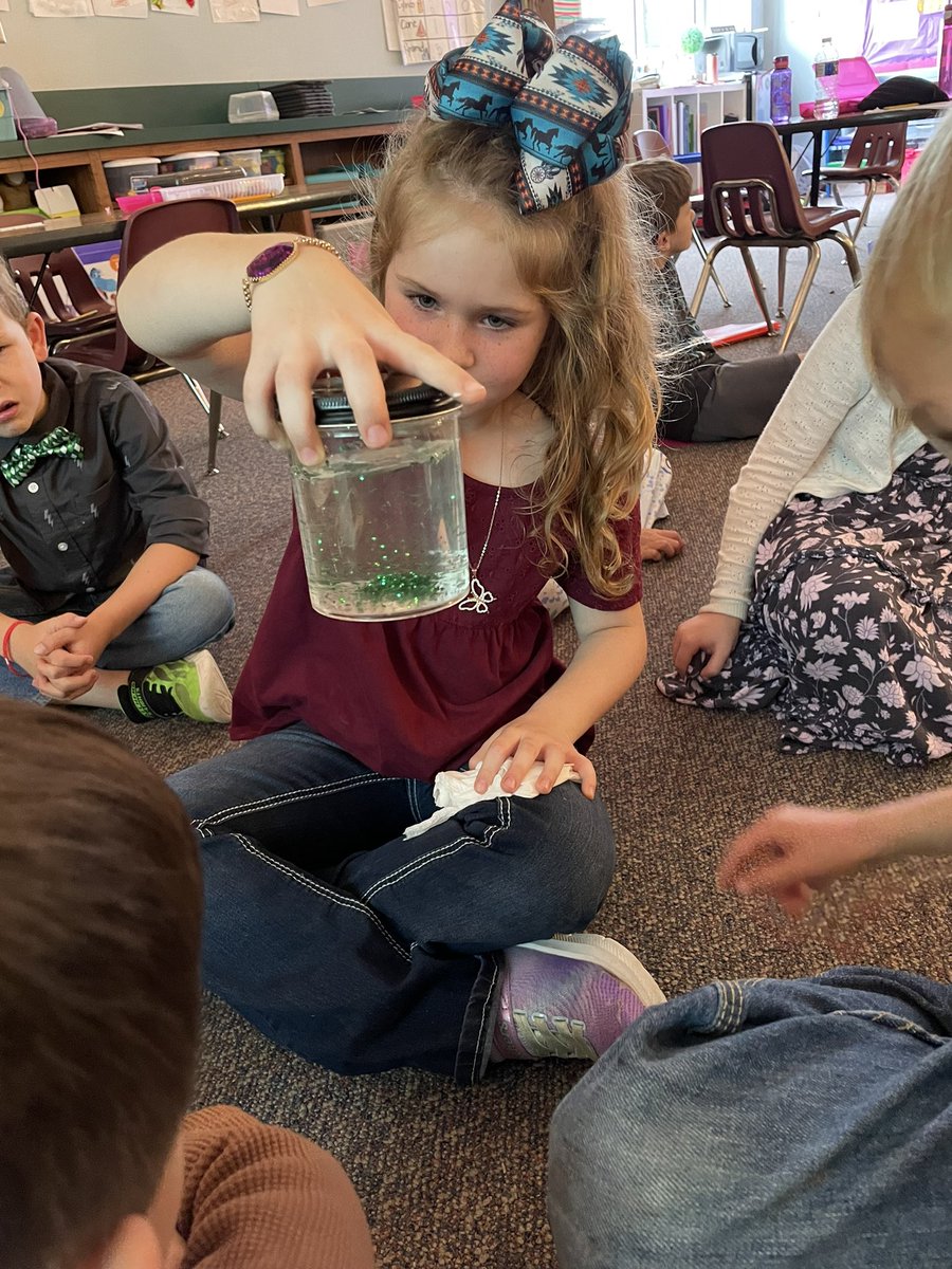 Tornado in a jar! Great discussion about tornadoes.🌪