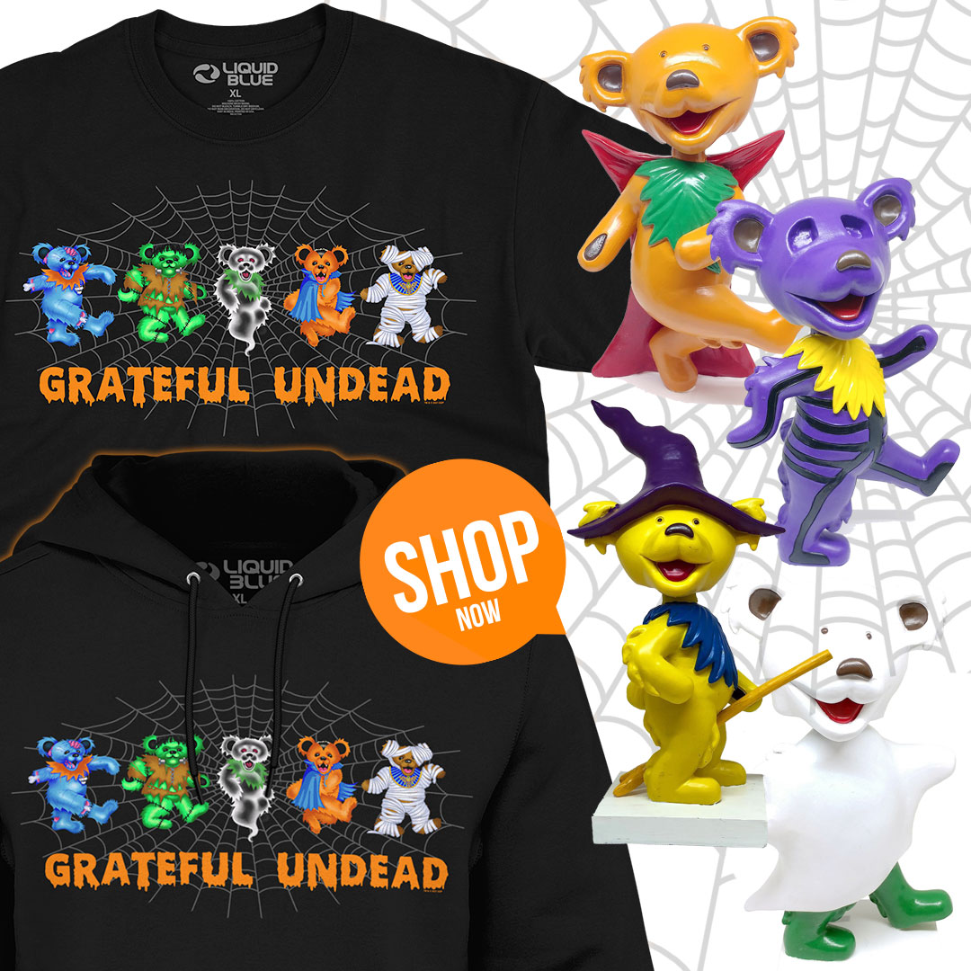 liquidbluetees's tweet photo. Meet our NEW unDEAD Bears! - https://t.co/tbGkwAQT46 - Zombie, Frankenstein, Ghost, Dracula & Mummy! • Tee & Hoodie • Plus Sizes • #gratefuldead #deadandcompany #DeadandCoTour2021 #dancinbears #halloween #gdbears https://t.co/LYQhKnBApI