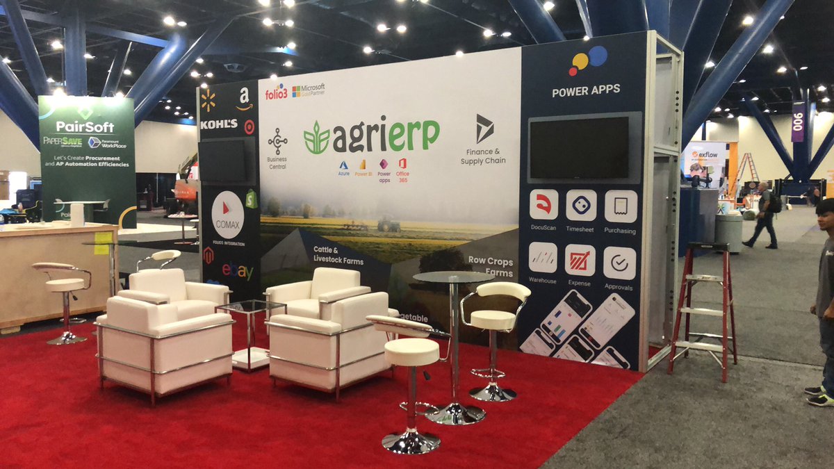 folio_3's tweet photo. We are Ready and Live at Booth# 900 joined by Adnan Lawai, CEO of Folio3 and Rob Terry, Sales Director of Folio3.

#DynamicsCommunites #MySummitNA #cloud #businessintelligence #MicrosoftDynamics #Dynamics365 #msdyn365 #CommunitySummitNA #SummitNA #Dynamics #MSDynGP #MSDyn365BC https://t.co/Wxl2yZ2dKC