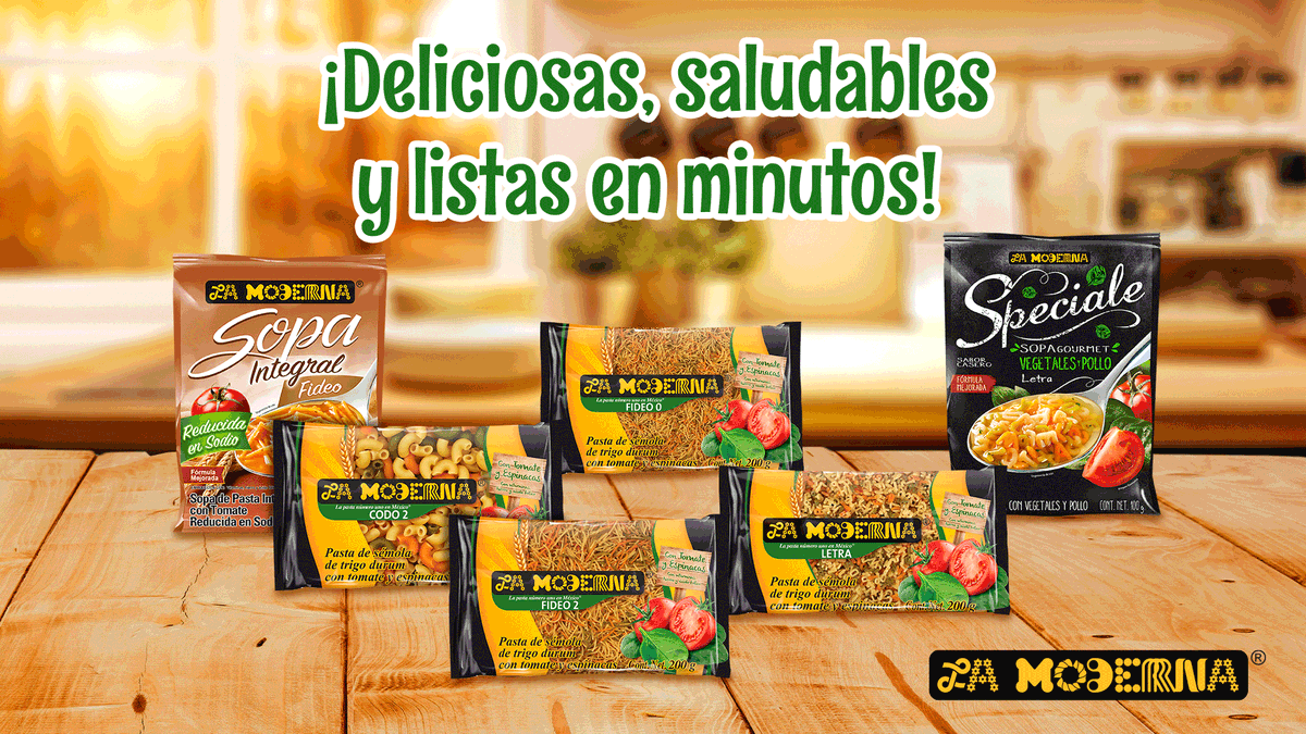 LaModernaMx's tweet photo. ¡Tu familia merece una buena nutrición! 🍝🍅🥬
#Pasta #Sopa #HechoEnMéxico #SopaIntegral #Integral #Saludable #Verduras #Vegetales #LaModerna #Fideos #Recetas #ComidaSaludable #SinSellos #Healthy #PastaConVegetales #PastaIntegral https://t.co/RbXJijtntK