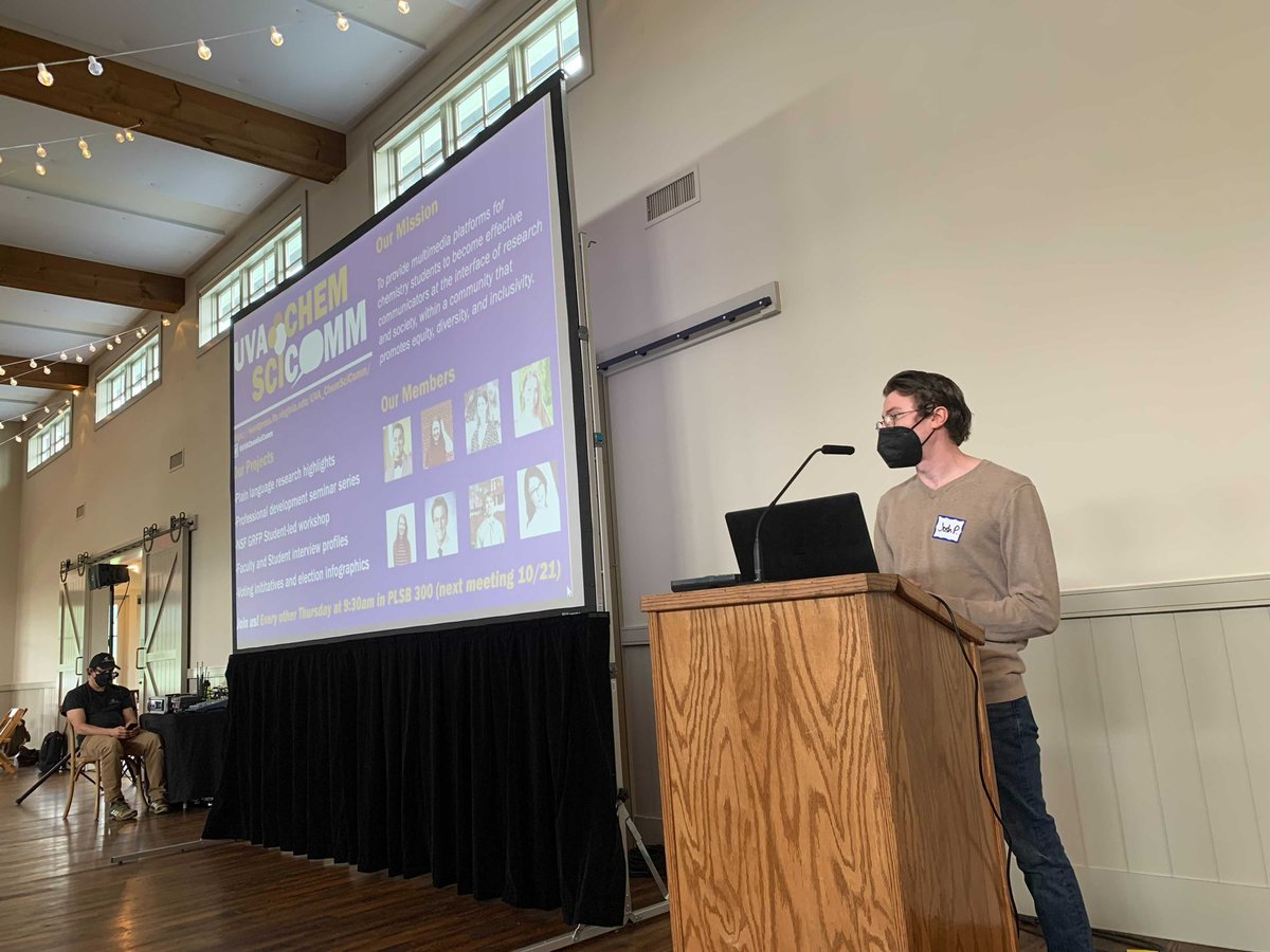 UVAChem SciComm (@uvachemscicomm) on Twitter photo Josh Prindle is highlighting the work of UVA ChemSciComm and the <a href="/ChemistryUVA/">UVA Chemistry</a> retreat, visit our website to find out more! Josh Prindle is highlighting the work of UVA ChemSciComm and the <a href="/ChemistryUVA/">UVA Chemistry</a> retreat, visit our website to find out more!