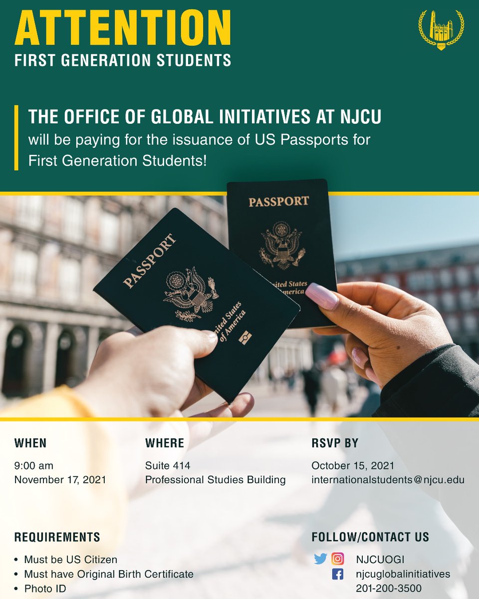 NJCUthehub's tweet photo. Last day for First Generation students to RSVP is Friday, October 15! @NJCUOGI https://t.co/R7yl333ChV