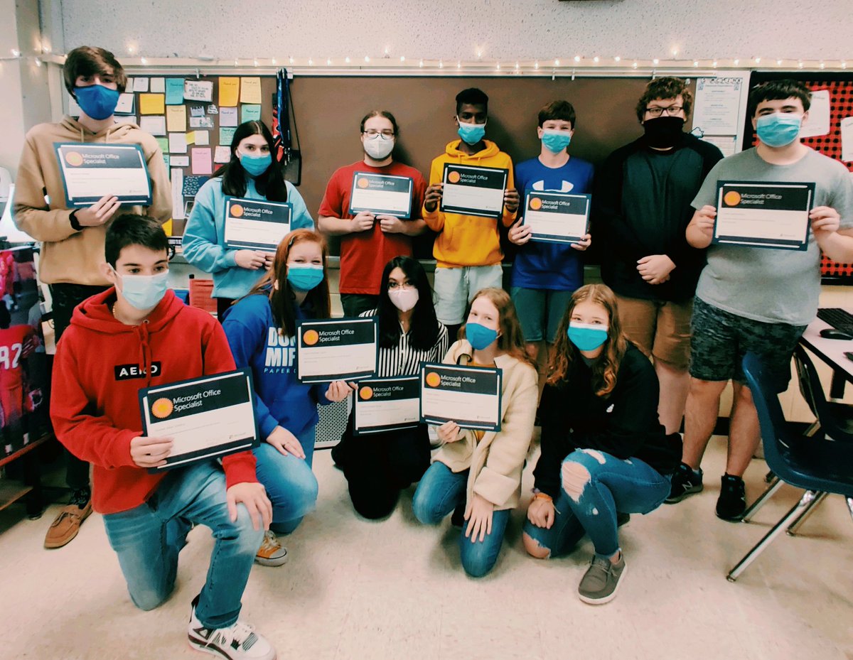 CHSCybersecure's tweet photo. Incredibly, these students certified within their first 6 weeks of school. So, so proud of their commitment to their future and starting this school year off right! Meet our newest Microsoft Word Associates. #WordCertified #CHSProud #computerinformationsystems https://t.co/M5EJZ2gnNn