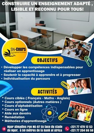 Manucreateur's tweet photo. AVIS AUX PARENTS D'ELEVES #Rentree2021 #Senegal #DAKAR #NGOR #SN_COURS #ACCOMPAGNEMENT #PERSONNALISE #ELEVES 

PS : Mise à disposition de salle de formation/réunions pour les professionnels

Plus d'infos cf. affiches https://t.co/Nze1gpxPg2
