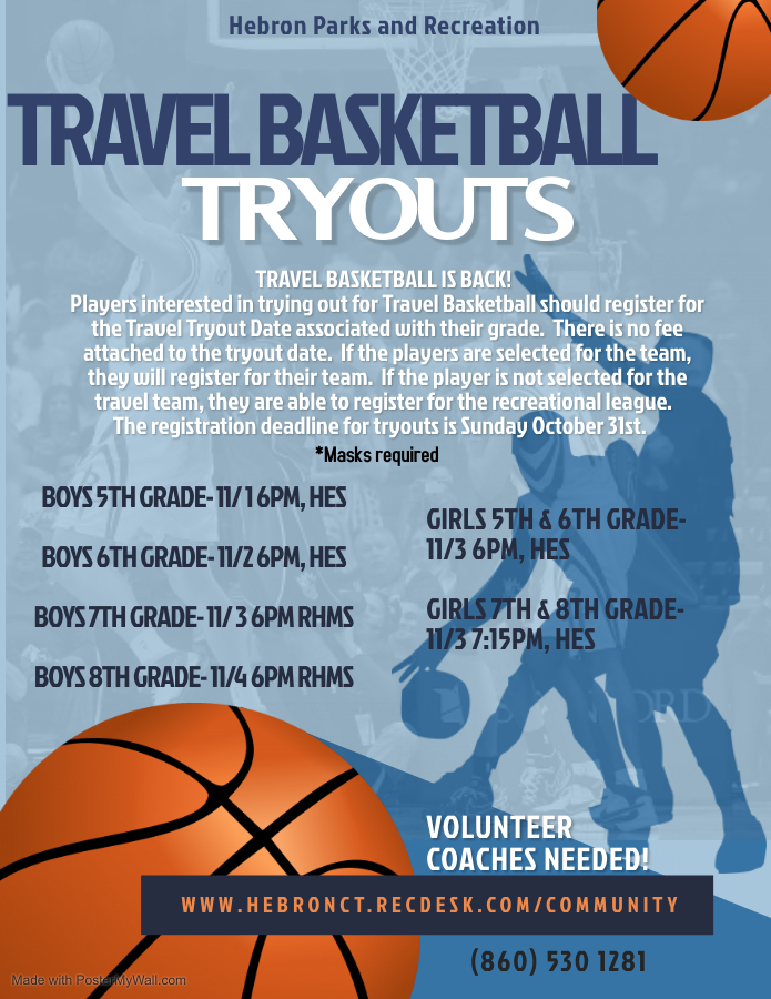 HebronCTRec's tweet image. Travel Basketball is back!! 🏀 Please see flyer for details.  To register visit hebronct.recdesk.com/community If you'd like to volunteer coach, please contact us at 860-530-1281.