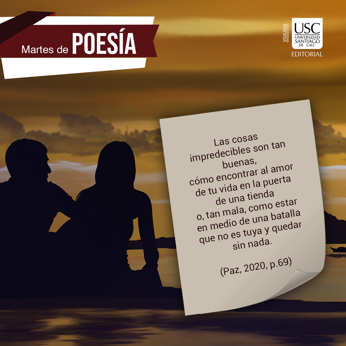 Editorial_USC's tweet photo. Sin nada, un poema escrito por Jennifer Paz Vidal, en su libro Rastros de Luz, un libro lleno de sentimientos; el afecto, el amor, el desamor, el egoísmo y la ternura, tal como ella lo describe.💫      
          
#Poesía #Amor #Desamor #Versos #Editorial #EditorialUSC https://t.co/00LOHdiata