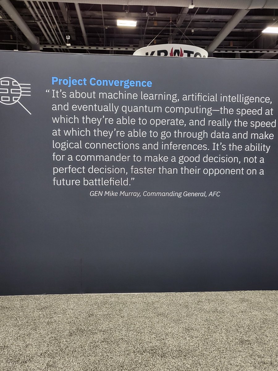 sseawright's tweet photo. #AUSA2021 #ProjectConvergence #PC21 @armyfutures https://t.co/cwvKfrgffz