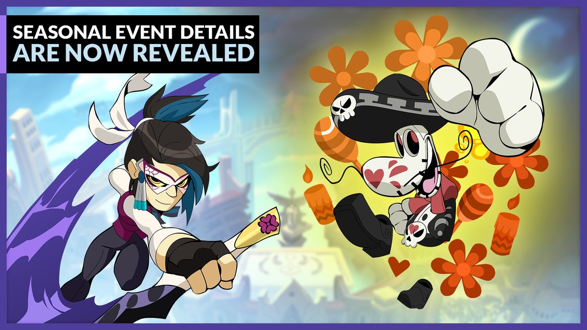 Brawlhalla's tweet photo. 🎃We've just announced details for our upcoming seasonal events - Brawlhalloween &amp; Anniversary! Check out everything we discussed on stream⬇️

https://t.co/vtOgIAVoTw https://t.co/l9ujADGWtT