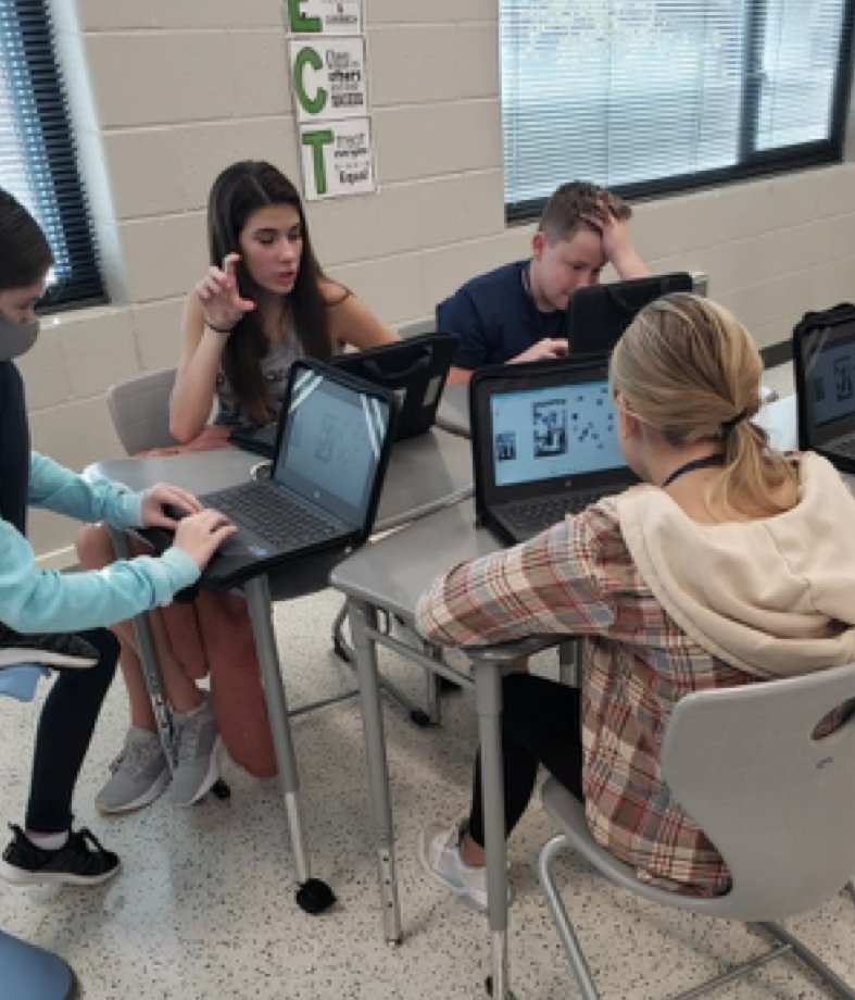 Foundations of Leadership students are working in groups to complete the same online puzzle.  Communication, teamwork, and being proactive instead of reactive are just 3 of the skills in action.  #LexRich5Schools