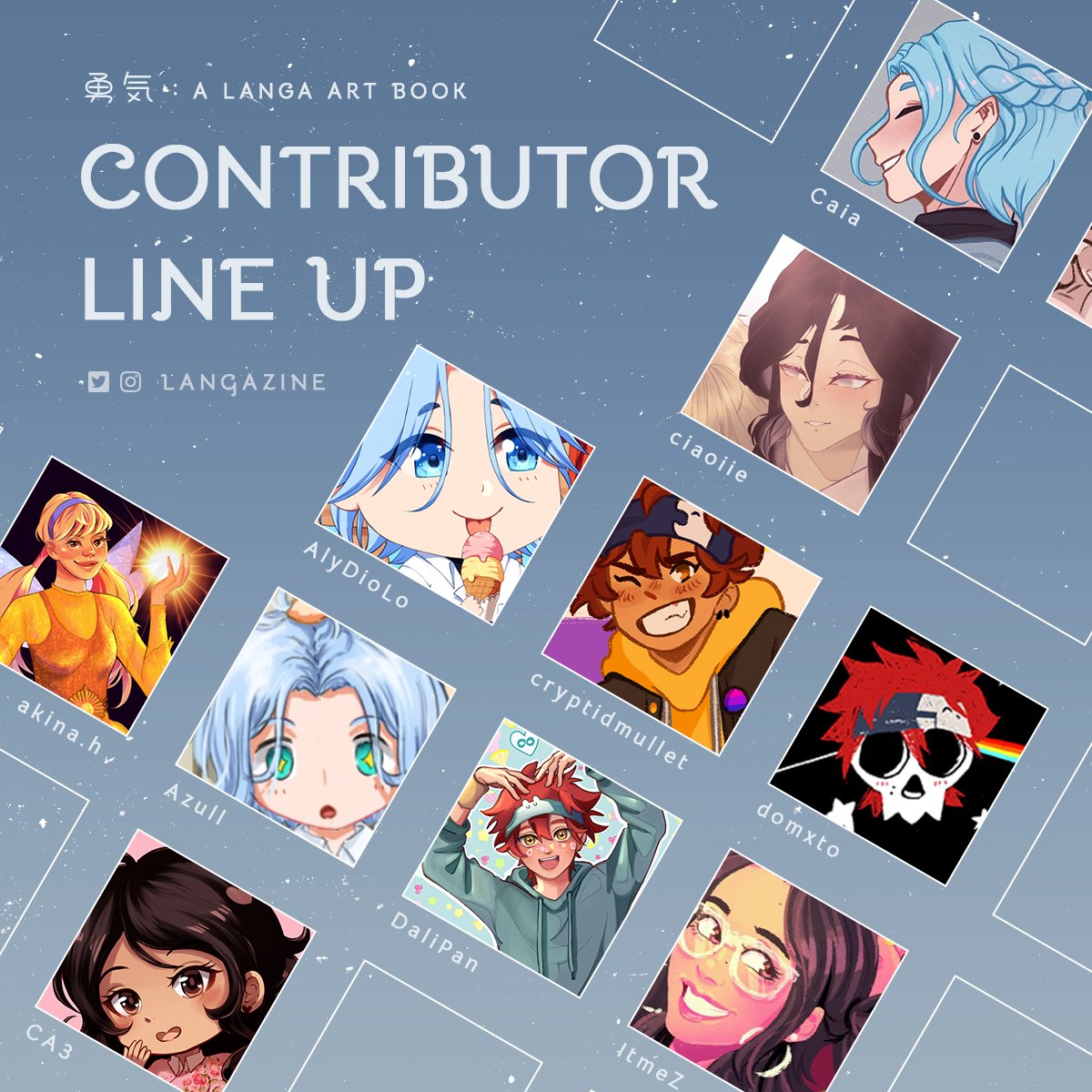 langazine's tweet photo. ❄️ Hello everyone! We are excited to announce the Contributor Lineup for Yuuki! Please give a warm welcome to all the wonderful artists on the team! (1/3)

❄️ @akinaharumi @AlyDioLo @alztsumu @ca3_crazyanime3 @izucaii @ciaoiie @cryptidmullet @pan_dali @domxto @itme_z https://t.co/eRNMot8vgy