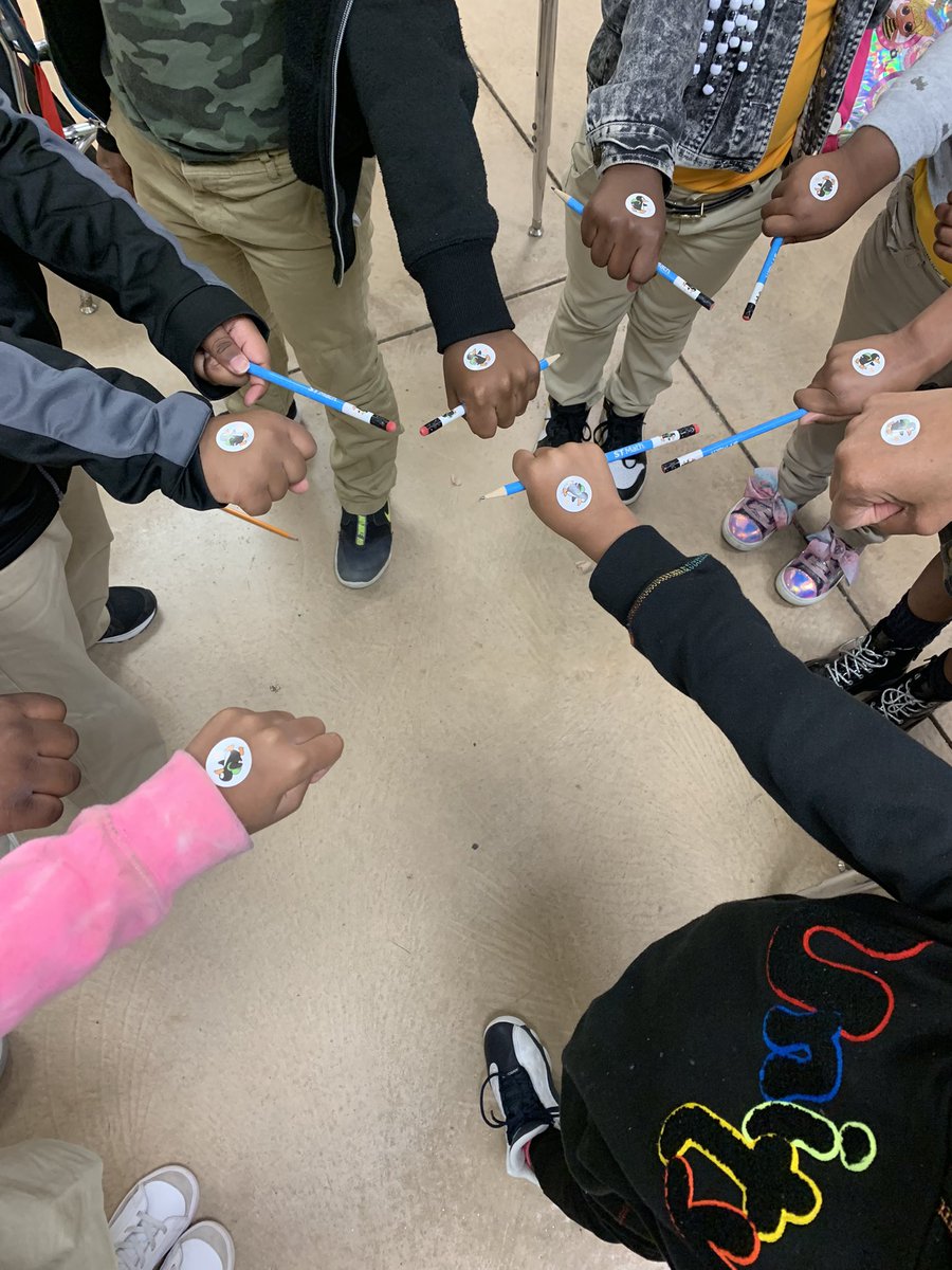 JunkinMichelle's tweet photo. Student in Ms Oliver’s 1st grade showing off their JiJi stickers and their ST Math pencils that help them write about math!! @STMath @MIND_Research @MPSAL @AMSTIUAB Ms Ruffin getting it done! #SeetheMath #MathMINDs #MPSMovingForward https://t.co/m54YY4SDkw