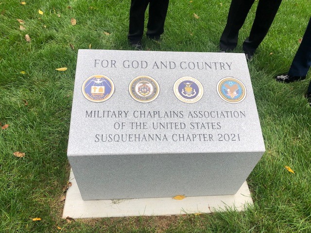 SenatorGebhard's tweet photo. I was happy to attend the unveiling of the new memorial honoring the chaplains of the nation’s armed forces at Indiantown Gap National Cemetery. https://t.co/QDfZX5taHS
