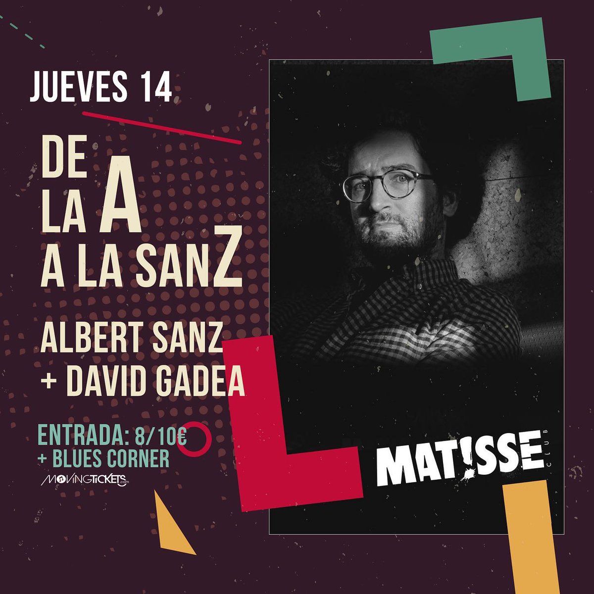 movingtickets's tweet photo. Los jueves BRUTALES de @matisseclubvlc💣
El 14OCT vuelve el pianista, compositor y artista único #AlbertSanz acompañado por #DavidGadea 🎫 https://t.co/DfUbepQYxl 🎫 👏👏 Luego, la #BluesCorner de #LizzyLee🎫https://t.co/ARfvUCS0U0🎫y rematando noche, sesión de #KrisSka 🙃😃🙃 https://t.co/GZgn2o8kAq