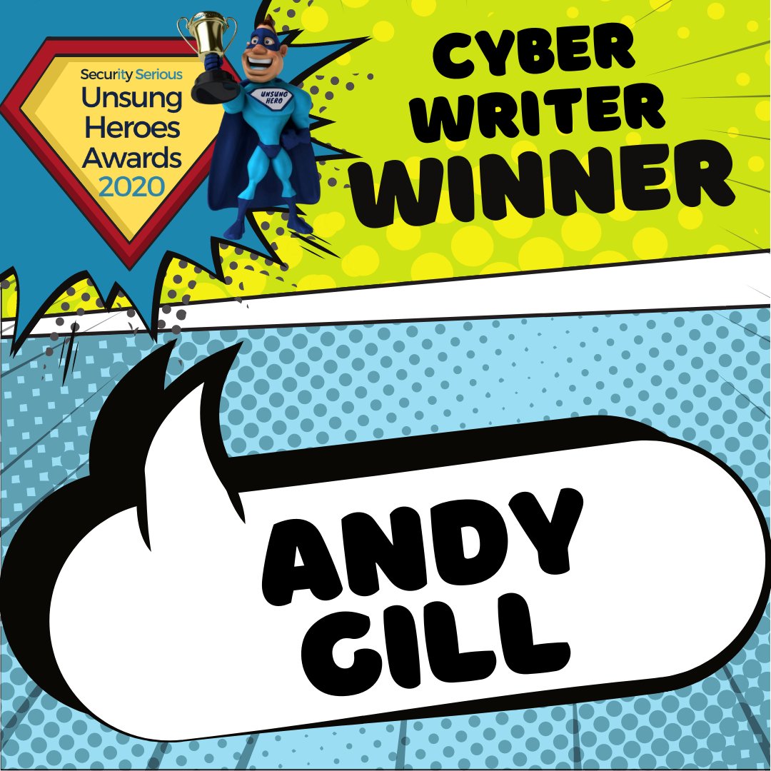 Congrats to <a href="/zephrfish/">Andy Gill</a> for being awarded Best Cyber Writer at this year’s #UnsungSecHeroes2021

Very well deserved!