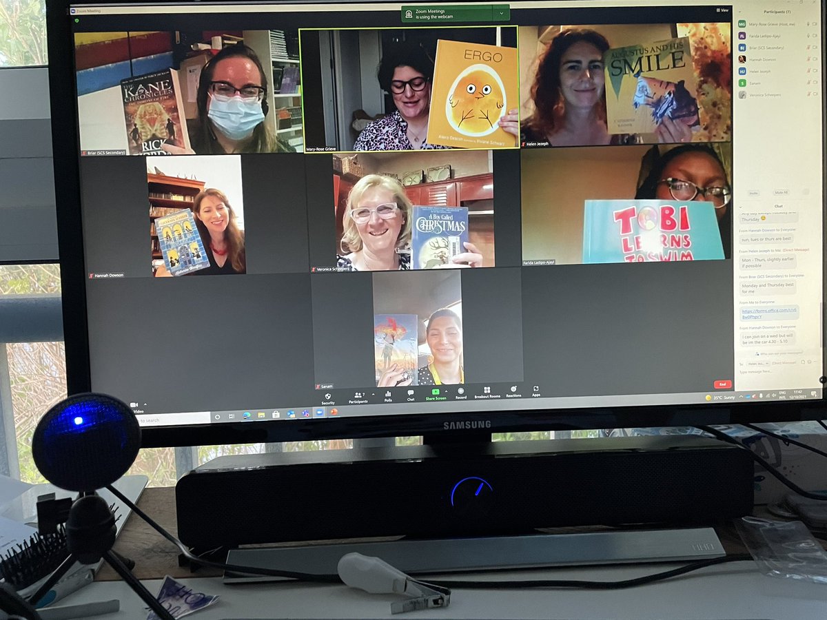 Our second First <a href="/OpenUni_RfP/">Reading for Pleasure 🧶</a> <a href="/The_UKLA/">UKLA</a>  Teacher’s Reading Group meeting was this afternoon. We had teachers and librarians from #Malaysia #Nigeria and #Dubai sharing books and learning from the #RfP research done by <a href="/TeresaCremin/">Teresa Cremin</a> et al.  <a href="/son1bun/">Sonia</a> I hope your ears were burning!❤️