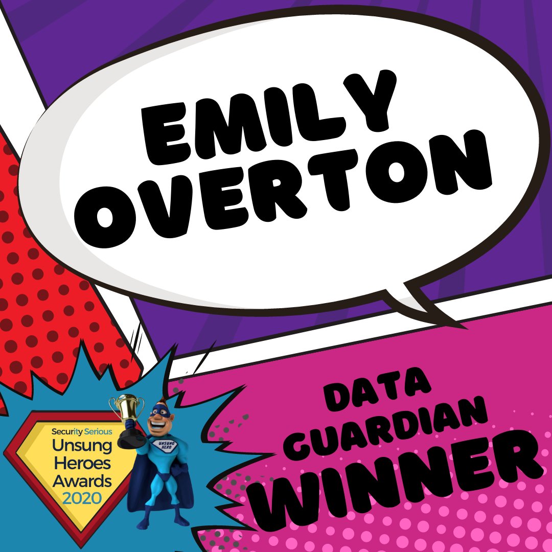 This year’s #UnsungSecHeroes2021 Data Guardian is <a href="/rmgirluk/">RMGirl is on bluesky</a>!

Congratulations, Emily 💃