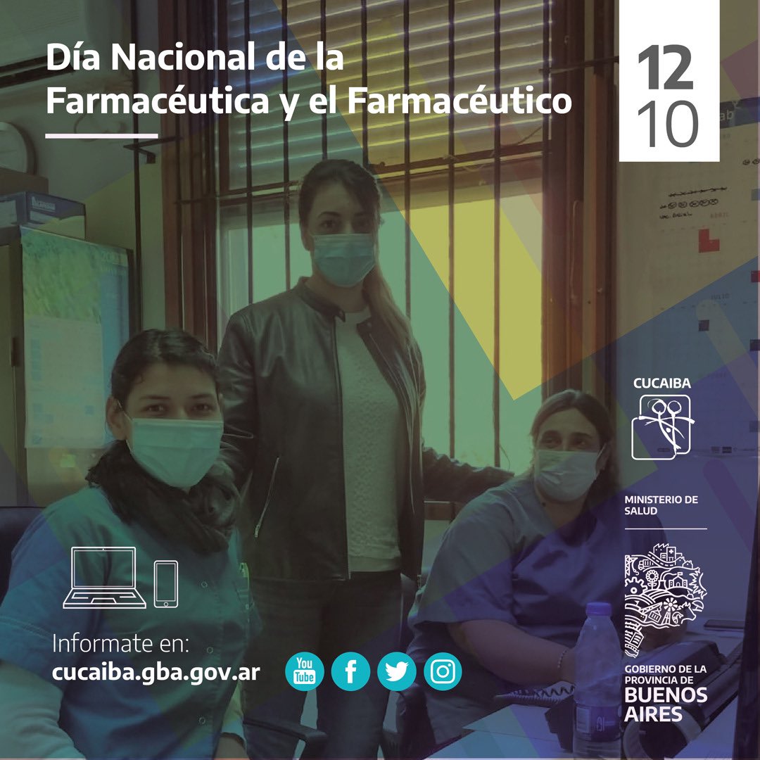 Cucaiba's tweet photo. 📌 Nuestro reconocimiento a las y los farmacéuticos en su día, por el trabajo diario y la dedicación  en las actividades sanitarias que llevan adelante, no solo en la distribución de medicamentos, sino al conjunto de actividades de prevención y promoción de salud que desarrollan. https://t.co/90Pz6vMSfN
