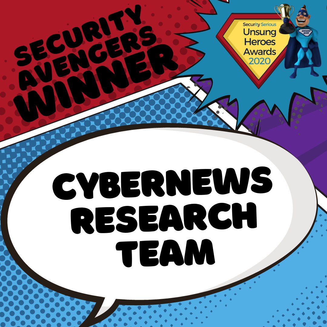 The winner of the #UnsungSecHeroes2021 Security Avengers Award is...

The <a href="/CyberNews/">Cybernews</a> research team!!!

And a special mention to Roha Raheel <a href="/sainsburys/">Sainsbury's</a> for being Highly Commended