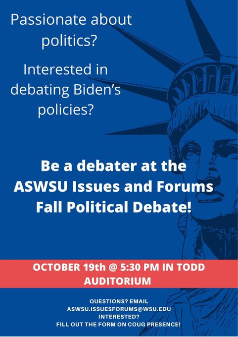 Are you interested in debating about <a href="/POTUS/">President Donald J. Trump</a>'s agenda? Fill out this form to be a debater! forms.gle/nVmEqePTbjhNGf…