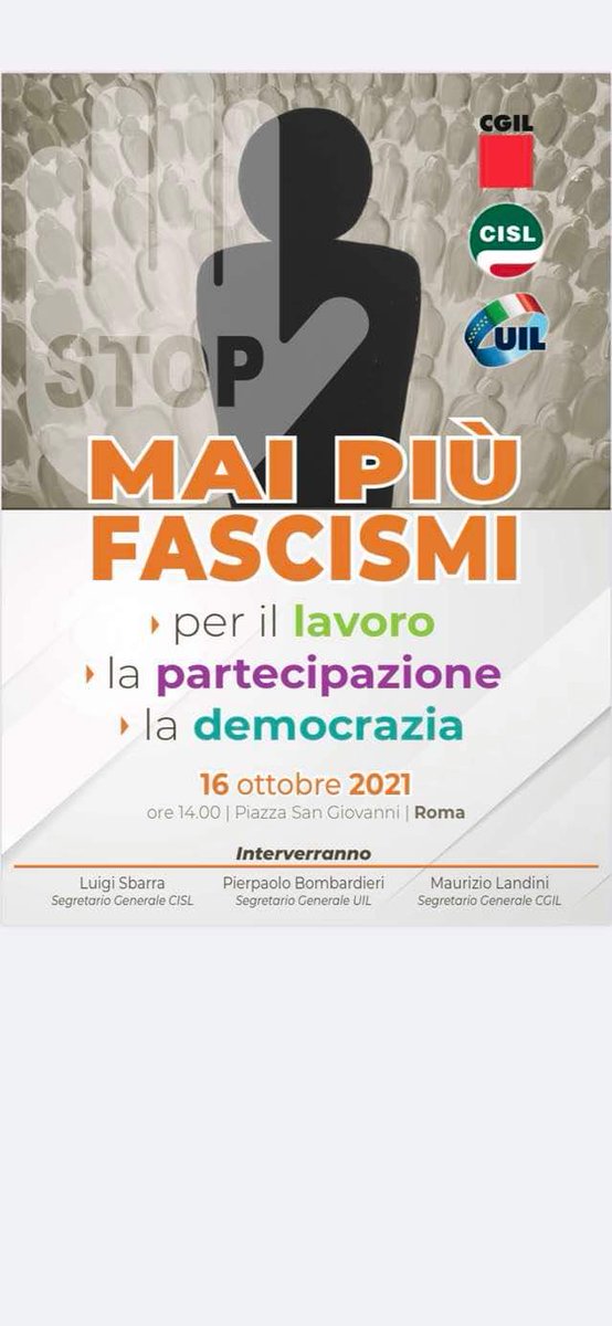 MimmaIannello's tweet photo. #Maipiufascismi
#Cgil #Roma16ottobre2021 https://t.co/IzzAbHR8yu