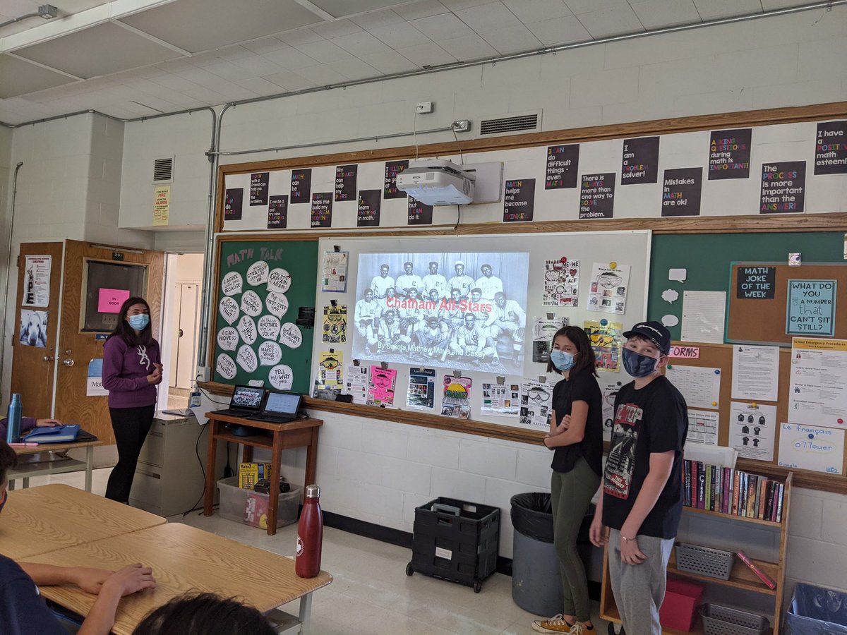 Raby_LDSB's tweet photo. Last week, ATLAS hosted Brock Greenhalgh author of A Hard Road to Victory, which chronicles that challenges faced by the Chatham All Stars as they became the first all black baseball team to win a major championship.  Students presented to other classes, sharing this story. https://t.co/oyteTLzaDt