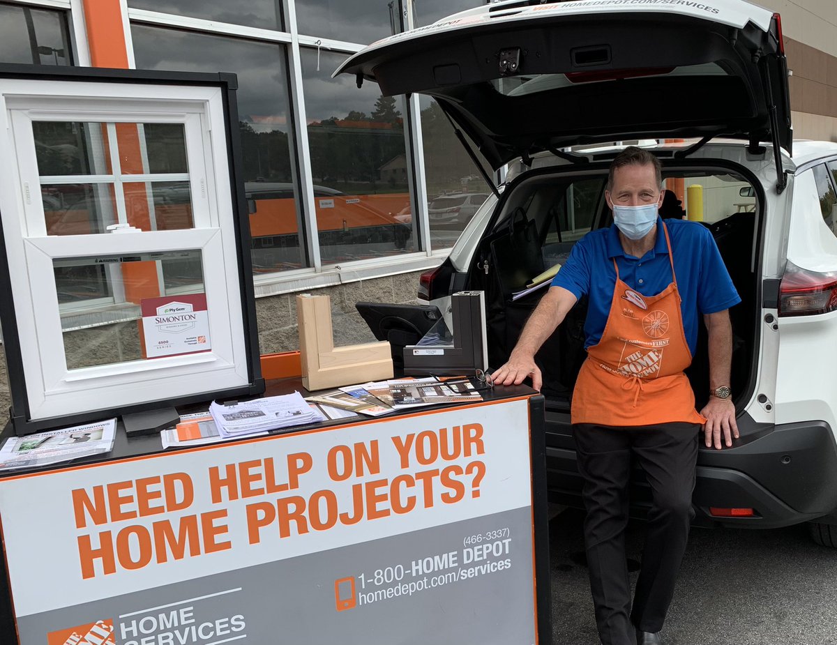 Getting a suntan and building awareness of our installed windows program at the entrance to Store 3808 in Niles. Suntan in October?
<a href="/THDKarla/">Karla Robinson</a> <a href="/NICKPOHLHD/">NICK POHL</a>