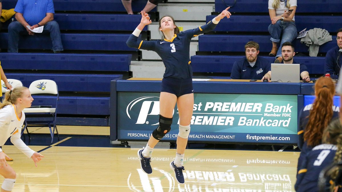 Maddy Guetter of <a href="/AugieVolleyball/">Augustana University Volleyball</a> is the <a href="/SportsImportsVB/">Sports Imports</a> / AVCA Div. II Player of the Week. The junior averaged 6.80 kills/set and hit .407 in the team’s two wins. She had a career-high 34 kills to go with 12 digs and a .459 hitting % vs. Northern State. bit.ly/3jRW4l7