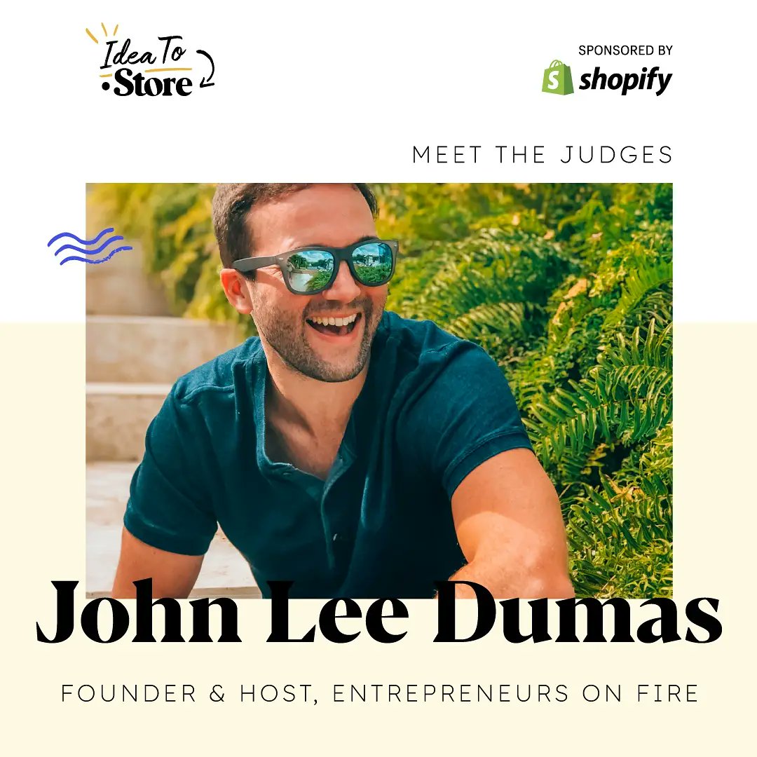 getdotstore's tweet photo. Meet #IdeaToStore contest judge @johnleedumas. JLD is the founder & host of the
award-winning podcast, Entrepreneurs on Fire. He's eager to know your ideas for starting an
#onlinestore. Sign up at https://t.co/LvYqN6Pzr2 & you could be discussing your idea LIVE with him! https://t.co/ylG47cm5Nt