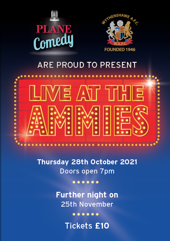 After our first brilliant event, comedy is returning to the Ammies clubhouse on the 28th October! We will have Live At the Apollo comedians and with tickets at just £10, they're available at the clubhouse &amp; on our website, join us for a great night of comedy! #ammiescomedy