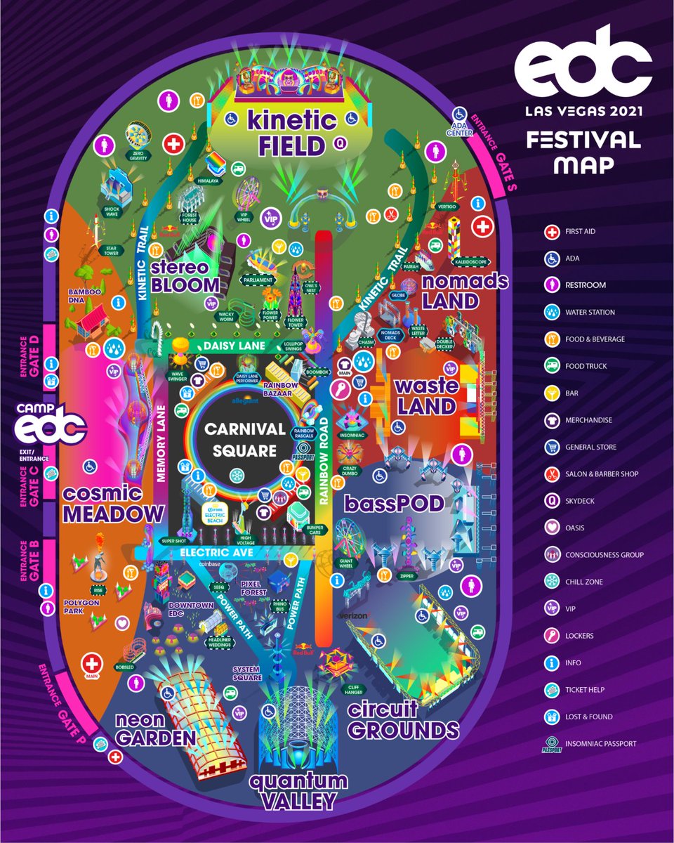 EDC Las Vegas 2022 map