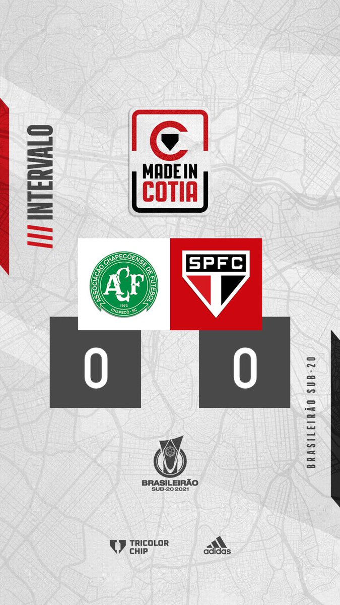 SaoPauloFC's tweet photo. BR SUB-20: Fim do primeiro tempo! #CHAxSPFC (0-0)
📺 https://t.co/nIEj0fjFTv
#MadeInCotia
#VamosSãoPaulo 🇾🇪 https://t.co/lcnML8vor0