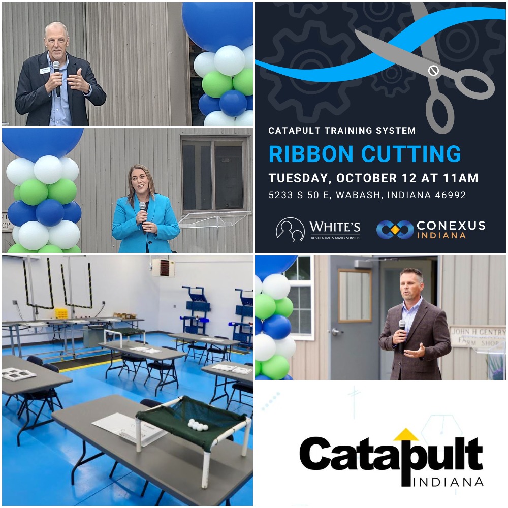 Conexus_IN's tweet photo. We were so right to be excited about today. Wonderful day in Wabash celebrating our latest #Catapult site with Josiah White's and the Don Wood Foundation. Details here: https://t.co/aSYlcHO8ng https://t.co/rKhSpGdLj6