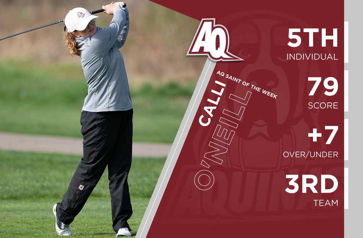 AQSaints's tweet image. Our AQ Saints of the Week: Calli O'Neill of @AQ_Golf for a top-5 finish in qualifiers at the WHAC Fall Preview &amp;amp; Andrew Vainavicz for leading the @AquinasEsports rocket league team to two WHAC victories over Cleary and Concordia, placing AQ 2nd in the standings! #SaintsMarchOn