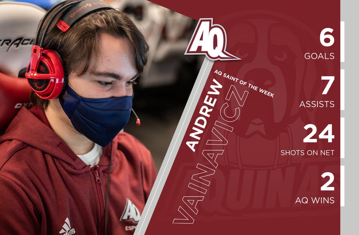 AQSaints's tweet image. Our AQ Saints of the Week: Calli O'Neill of @AQ_Golf for a top-5 finish in qualifiers at the WHAC Fall Preview &amp;amp; Andrew Vainavicz for leading the @AquinasEsports rocket league team to two WHAC victories over Cleary and Concordia, placing AQ 2nd in the standings! #SaintsMarchOn