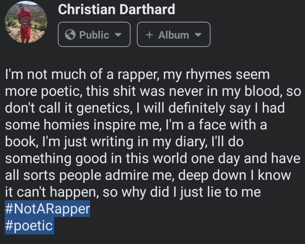 Chrismanmaster's tweet image. #NotARapper #Poetic