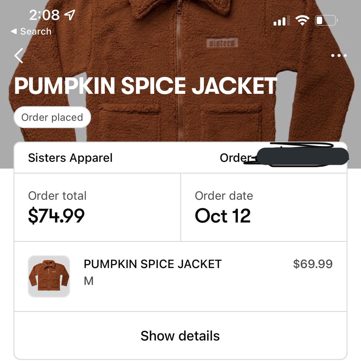 SmichaelH971's tweet photo. @jamescharles I got it @jamescharles 🙌🏼 ☕️ 🎃 @sistersapparel #cafecollection #sisters https://t.co/ArdCIRyTjG